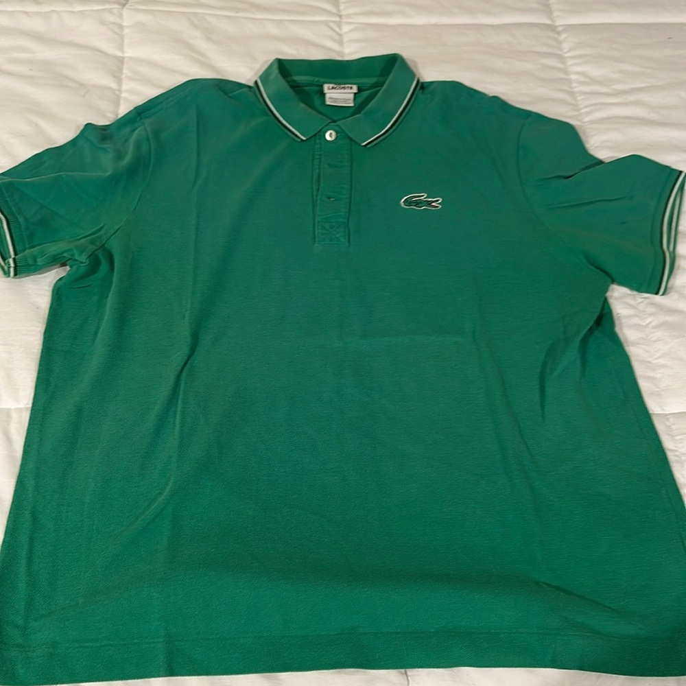 Lacoste polo green size 7 (XL-2XL)